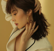 Load image into Gallery viewer, 2020 New Fashion Round Dangle Drop Korean Earrings For Women Geometric Round Heart Gold Earring Wedding Jewelry 8g