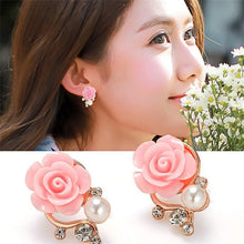 Load image into Gallery viewer, 2020 New Fashion Round Dangle Drop Korean Earrings For Women Geometric Round Heart Gold Earring Wedding Jewelry 8g