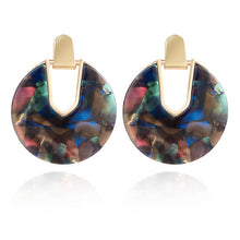 Load image into Gallery viewer, 2020 New Fashion Round Dangle Drop Korean Earrings For Women Geometric Round Heart Gold Earring Wedding Jewelry 8g