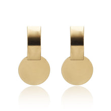 Load image into Gallery viewer, Fashion statement earrings 2020 large geometric round earrings for women hanging swing earrings modern female earrings jewelry