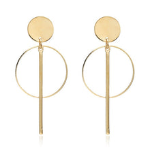 Load image into Gallery viewer, Fashion statement earrings 2020 large geometric round earrings for women hanging swing earrings modern female earrings jewelry