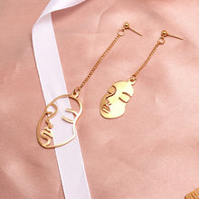 Load image into Gallery viewer, X&P New Fashion Round Dangle Drop Korean Earrings For Women Geometric Round Heart Gold Earring Wedding 2020 kolczyki Jewelry