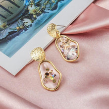 Load image into Gallery viewer, X&P New Fashion Round Dangle Drop Korean Earrings For Women Geometric Round Heart Gold Earring Wedding 2020 kolczyki Jewelry