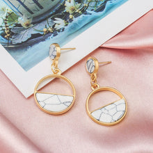 Load image into Gallery viewer, X&P New Fashion Round Dangle Drop Korean Earrings For Women Geometric Round Heart Gold Earring Wedding 2020 kolczyki Jewelry