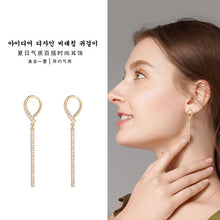 Load image into Gallery viewer, 2020 New Long Crystal Tassel Gold Color Dangle Earrings for Women Wedding Drop Earing Fashion Jewelry Gifts