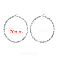 Load image into Gallery viewer, 40mm 60mm 70mm 80mm Exaggerate Big Smooth Circle Hoop Earrings Brincos Simple Party Round Loop Earrings for Women Jewelry
