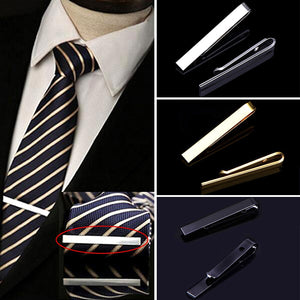 New Tie Clip Fashion Style Necktie Men Metal Silver Simple Bar Clasp Practical Bowtie Clasp Tie Pin For Mens Gift Accessories
