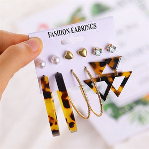 Oversize Gold Color Big Circle Hoop Earrings Set for Women Vintage Steampunk Ear Clip Wedding Party Jewelry Gift 2019 Wholesale