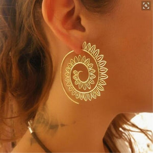 2020 New Fashion Round Dangle Drop Korean Earrings For Women Geometric Round Heart Gold Earring Wedding Jewelry 8g