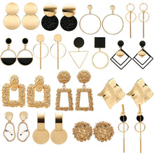 Load image into Gallery viewer, Fashion statement earrings 2020 large geometric round earrings for women hanging swing earrings modern female earrings jewelry
