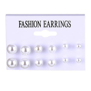 FNIO femmes boucles d'oreilles ensemble perle boucles d'oreilles pour femmes bohème mode bijoux 2020 géométrique cristal coeur boucles d'oreilles