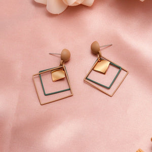 X&P New Fashion Round Dangle Drop Korean Earrings For Women Geometric Round Heart Gold Earring Wedding 2020 kolczyki Jewelry