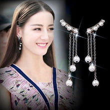 Load image into Gallery viewer, 2020 New Long Crystal Tassel Gold Color Dangle Earrings for Women Wedding Drop Earing Fashion Jewelry Gifts
